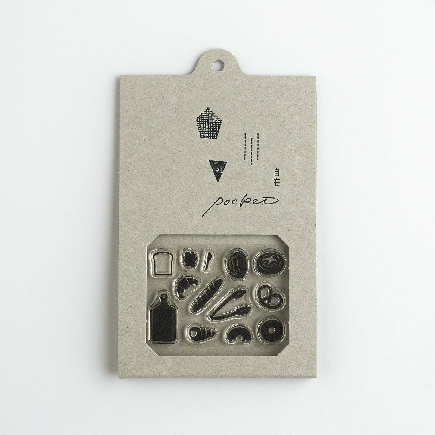 水縞 自在水晶印章 Pocket｜麵包01｜JAPAN