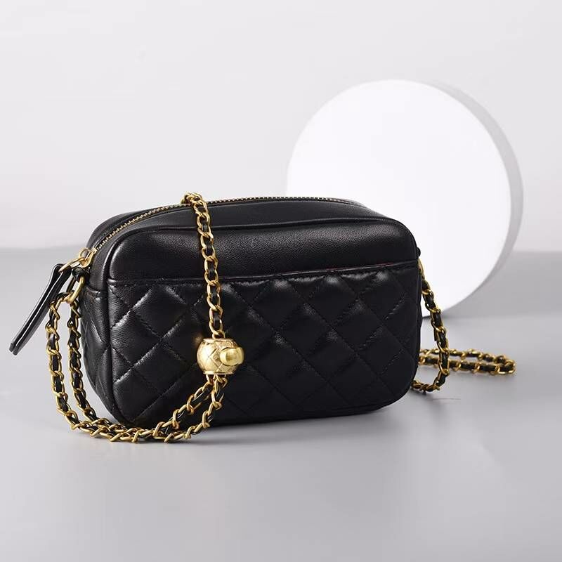 現貨 經典黑 真皮羊皮側背包  真皮包  真皮肩背包 #SM-2251