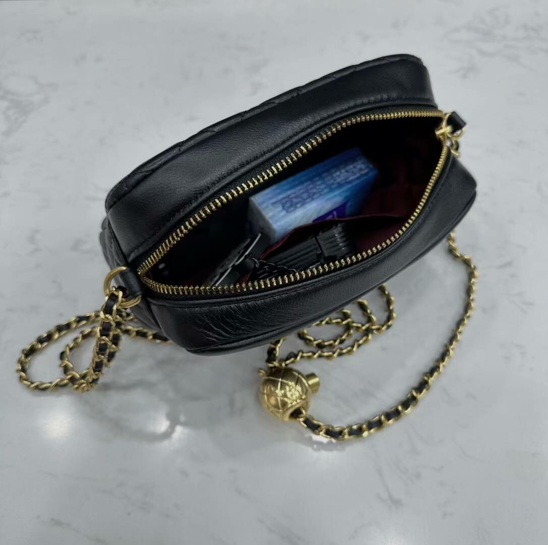 現貨 經典黑 真皮羊皮側背包  真皮包  真皮肩背包 #SM-2251