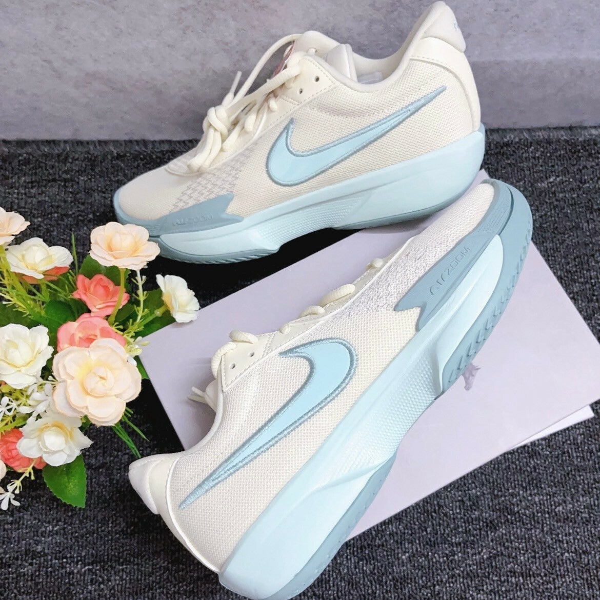 Nike Air Zoom G.T. Cut Academy EP 米白藍 平民版 緩震 透氣 實戰籃球鞋