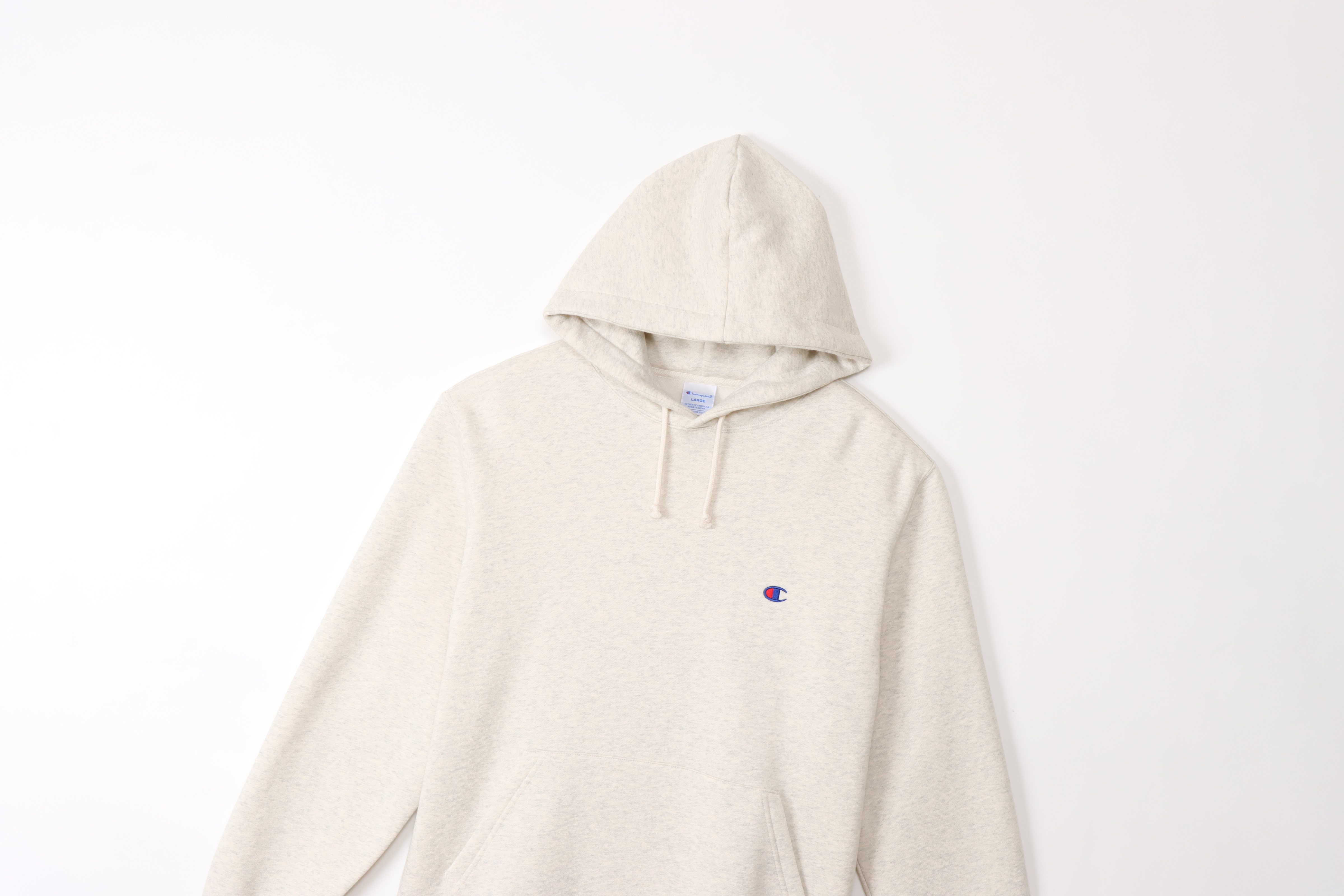 男款 BASIC 小C LOGO 刷毛連帽衛衣-米色（C3-Y139-810）