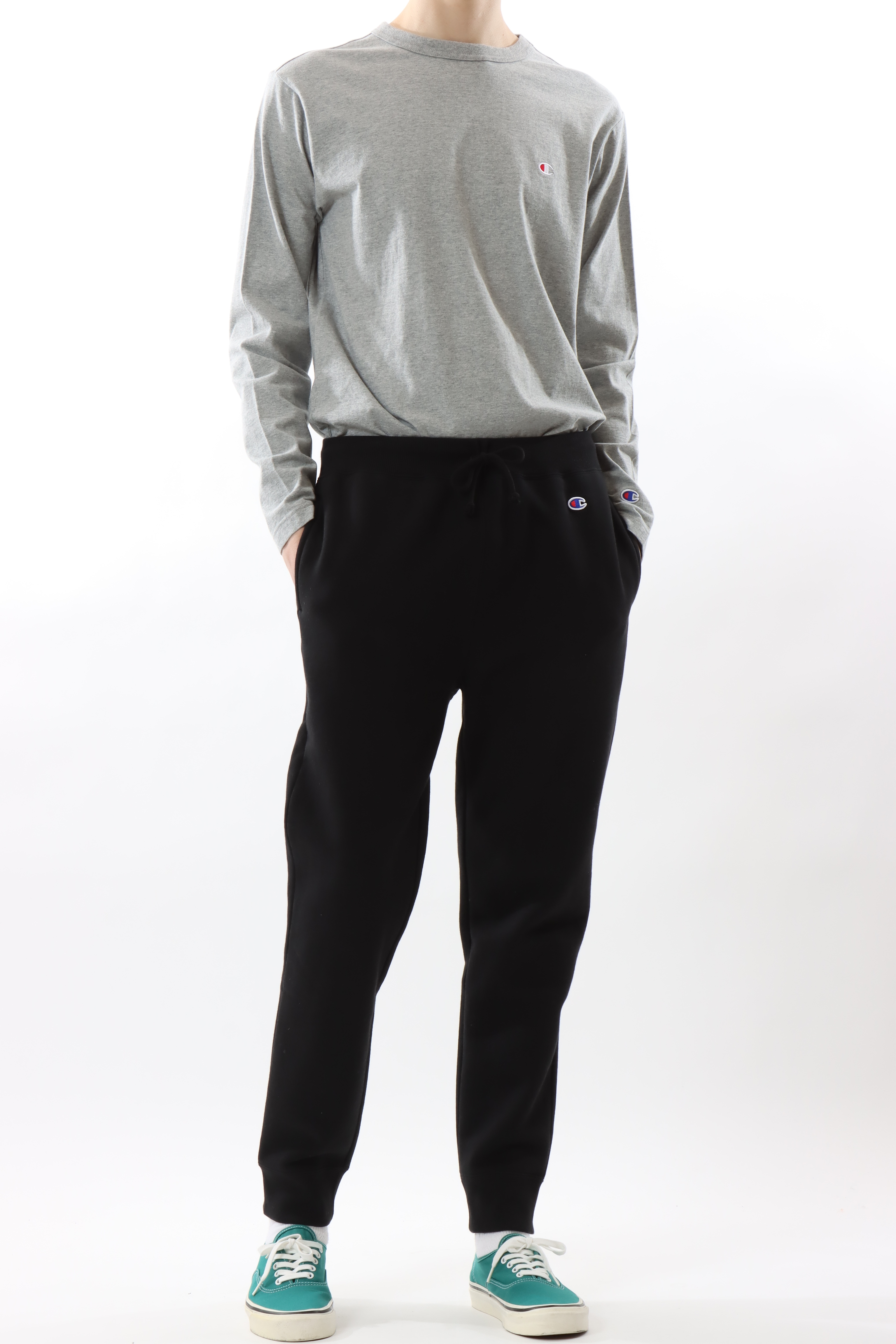 男款 -BASIC 運動休閒棉質長褲-黑色（C3-Y224-090）