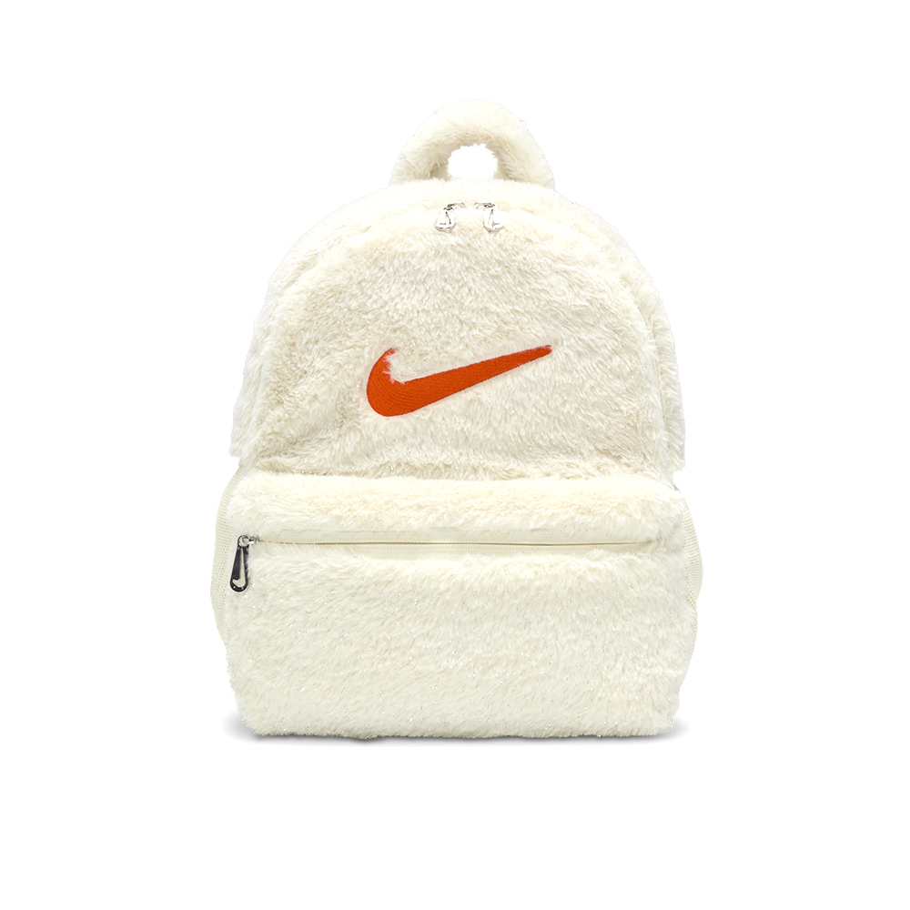 Nike FX FUR Backpack 米白色 迷你後背 兒童 金蔥 毛絨 肩背 旅行包 後背包 FZ1330-113
