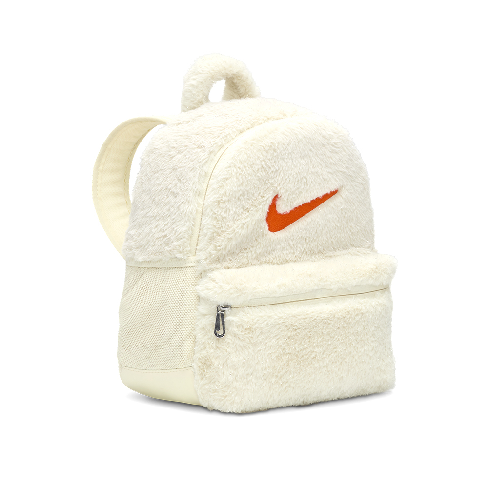 Nike FX FUR Backpack 米白色 迷你後背 兒童 金蔥 毛絨 肩背 旅行包 後背包 FZ1330-113