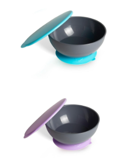 1119KM02 -KIDSME- 石墨烯兒童碗 + 吸盤 (紫色) (藍色) (A2)