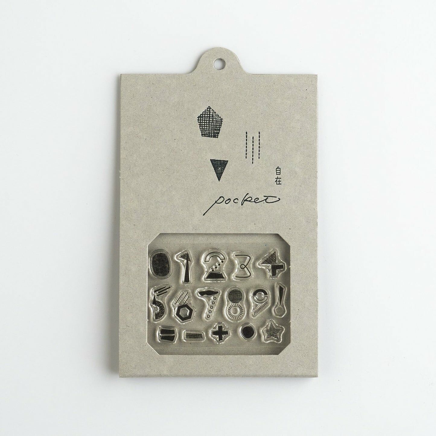 水縞 自在水晶印章 Pocket｜數字01｜JAPAN