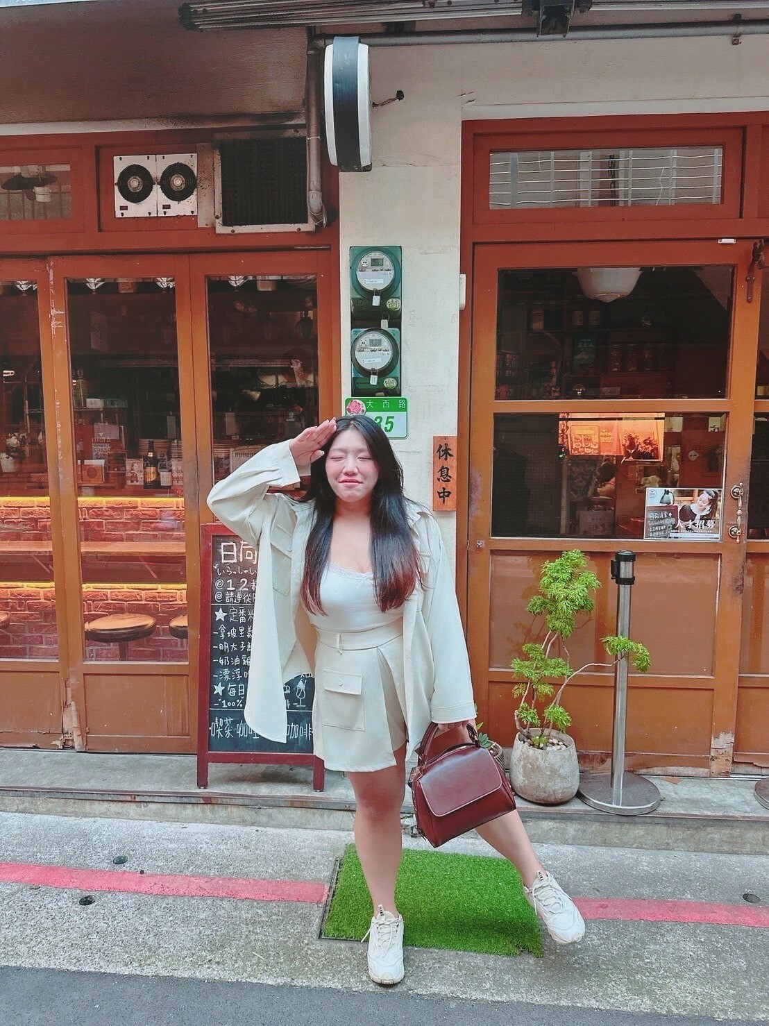 小西裝+開衩西褲裙套組