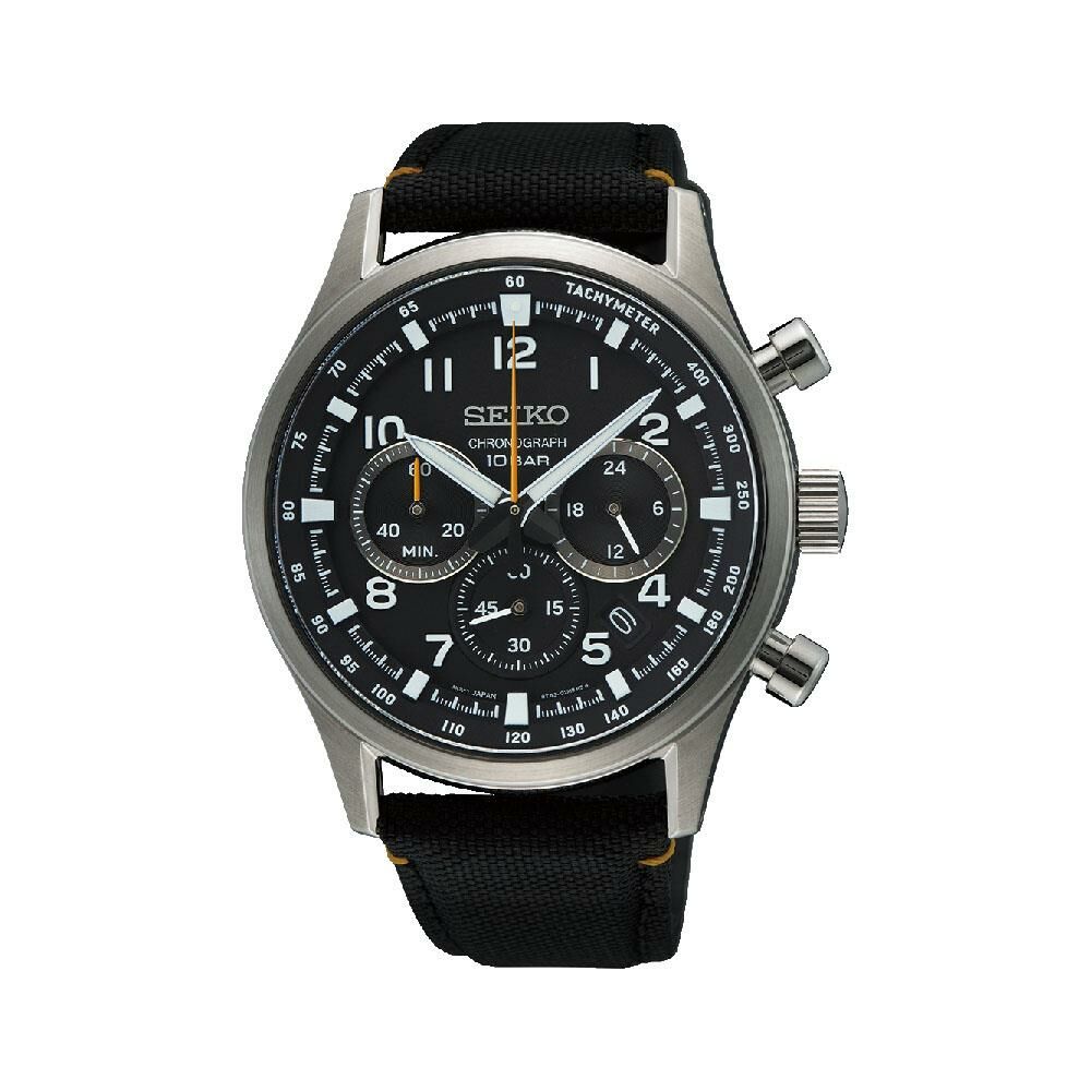 Seiko 精工 Sport Chronograph Quartz Men's Watch  SSB447P1 黑色錶盤 / SSB449P1 黑色錶盤 尼龍帶 運動計時石英男士手錶