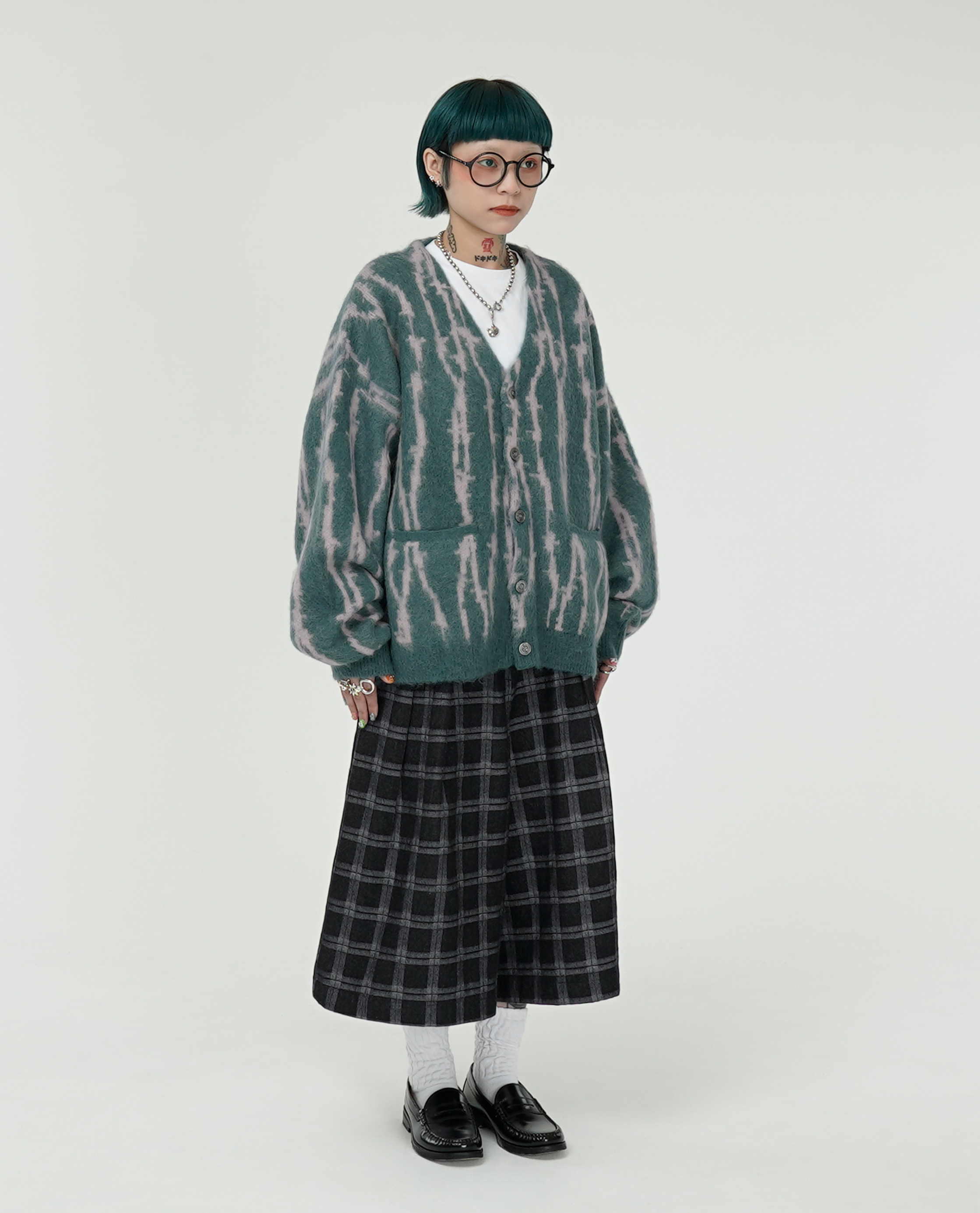 F-LAGSTUF-F WIRE STRIPE KNIT CARDIGAN - 24FW