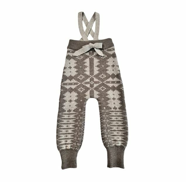 MABLI 緹花羊毛吊帶褲 Eryri Pants - Morel / Wheat