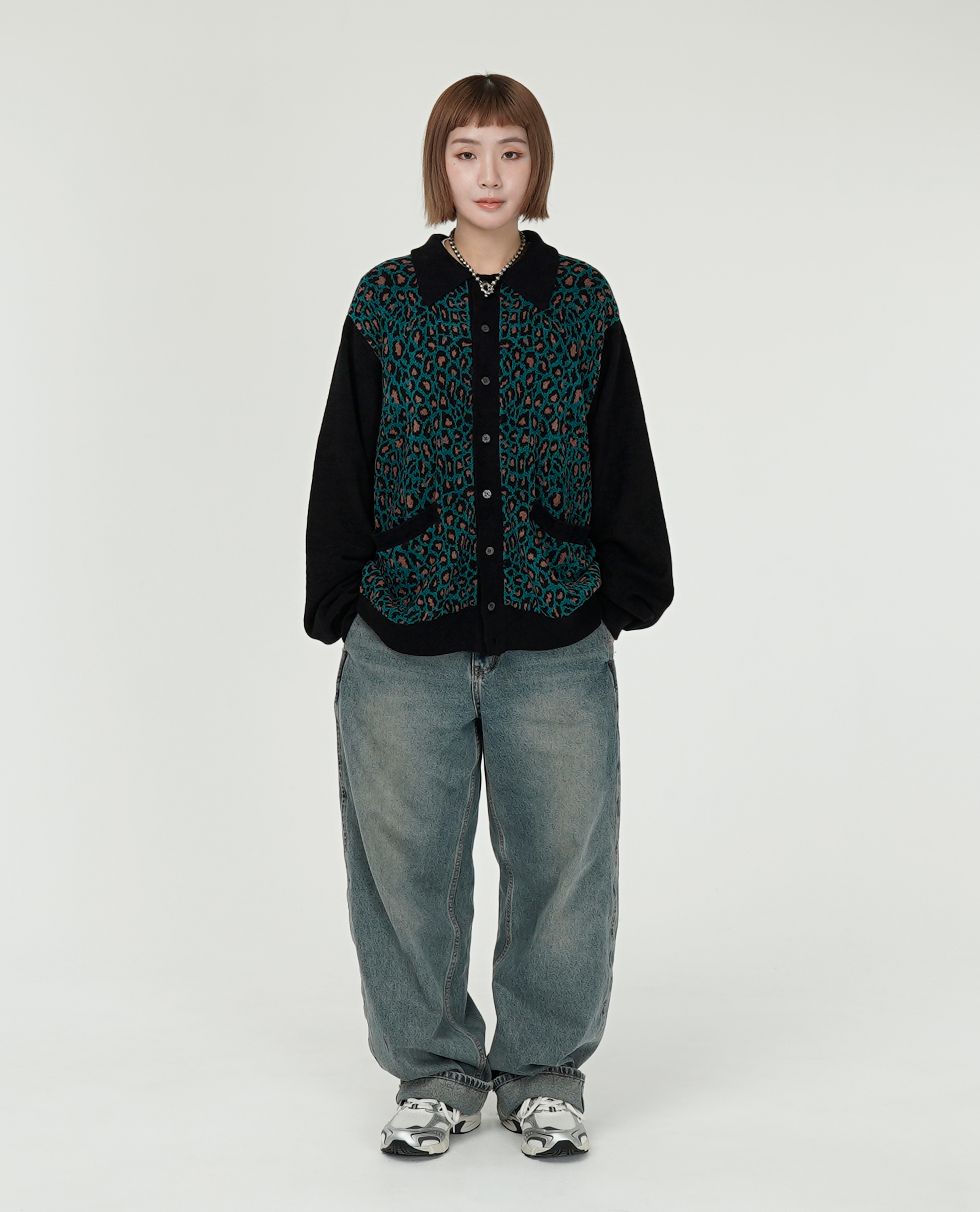 F-LAGSTUF-F L/S LEOPARD SWEATER - 24FW