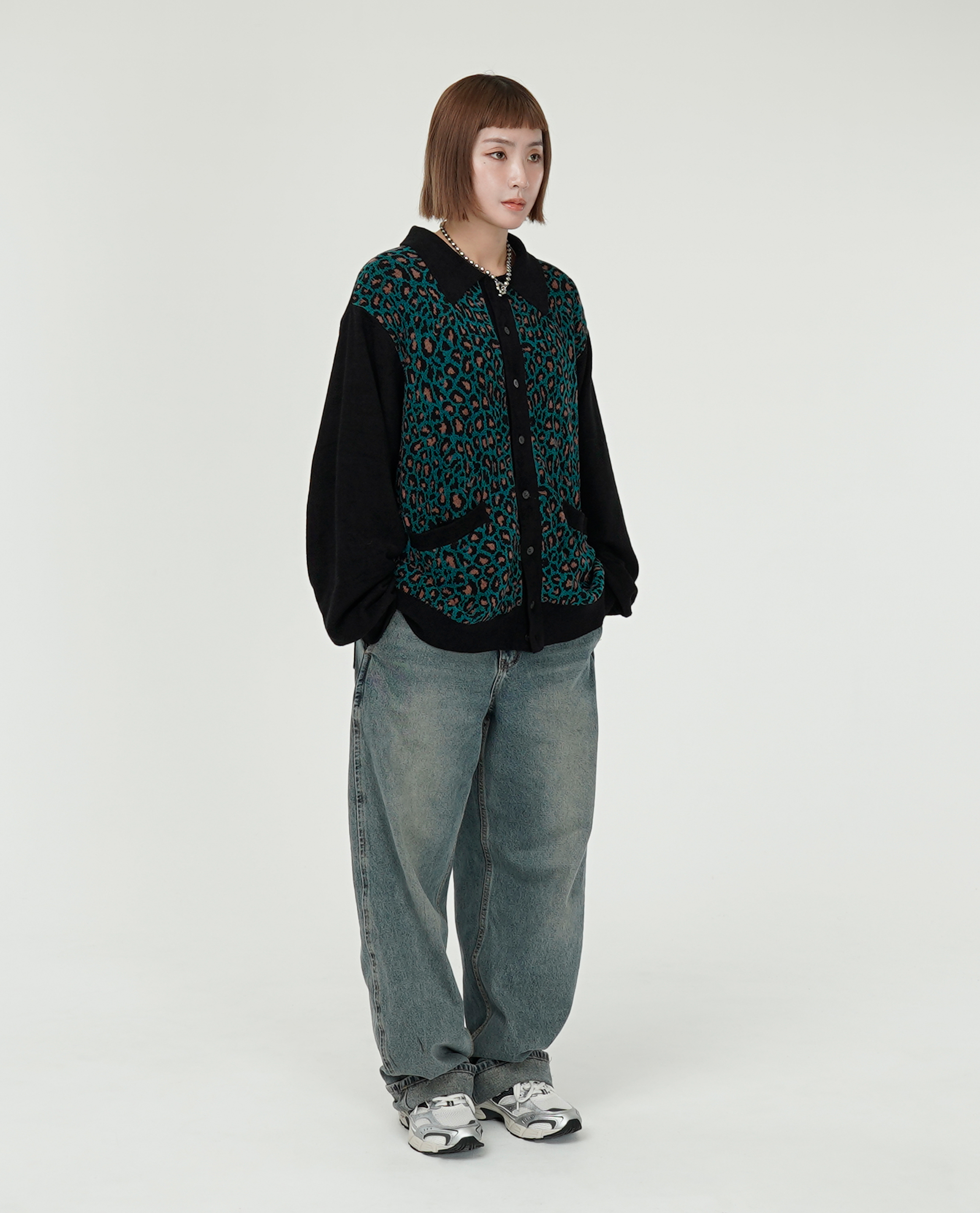 F-LAGSTUF-F L/S LEOPARD SWEATER - 24FW