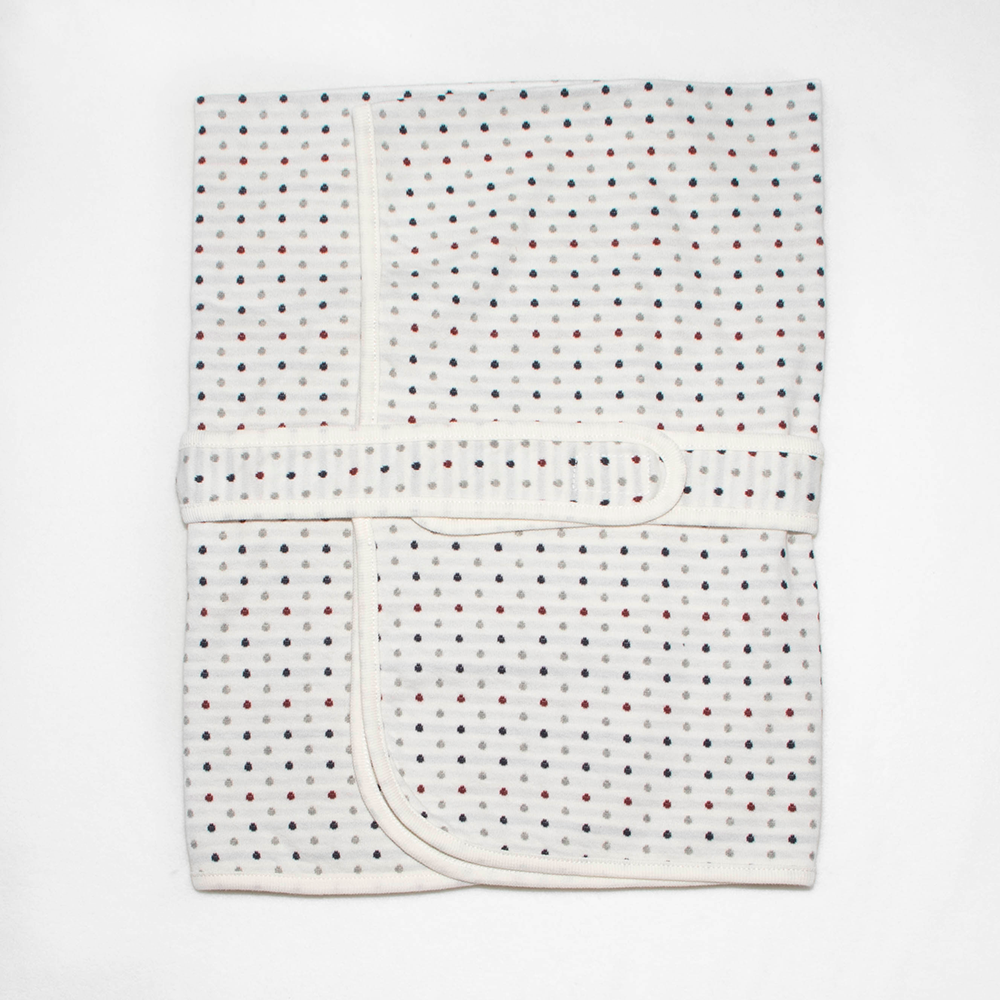 PIPPY 點點包巾+LOGO小襪3件組初生禮盒  米白