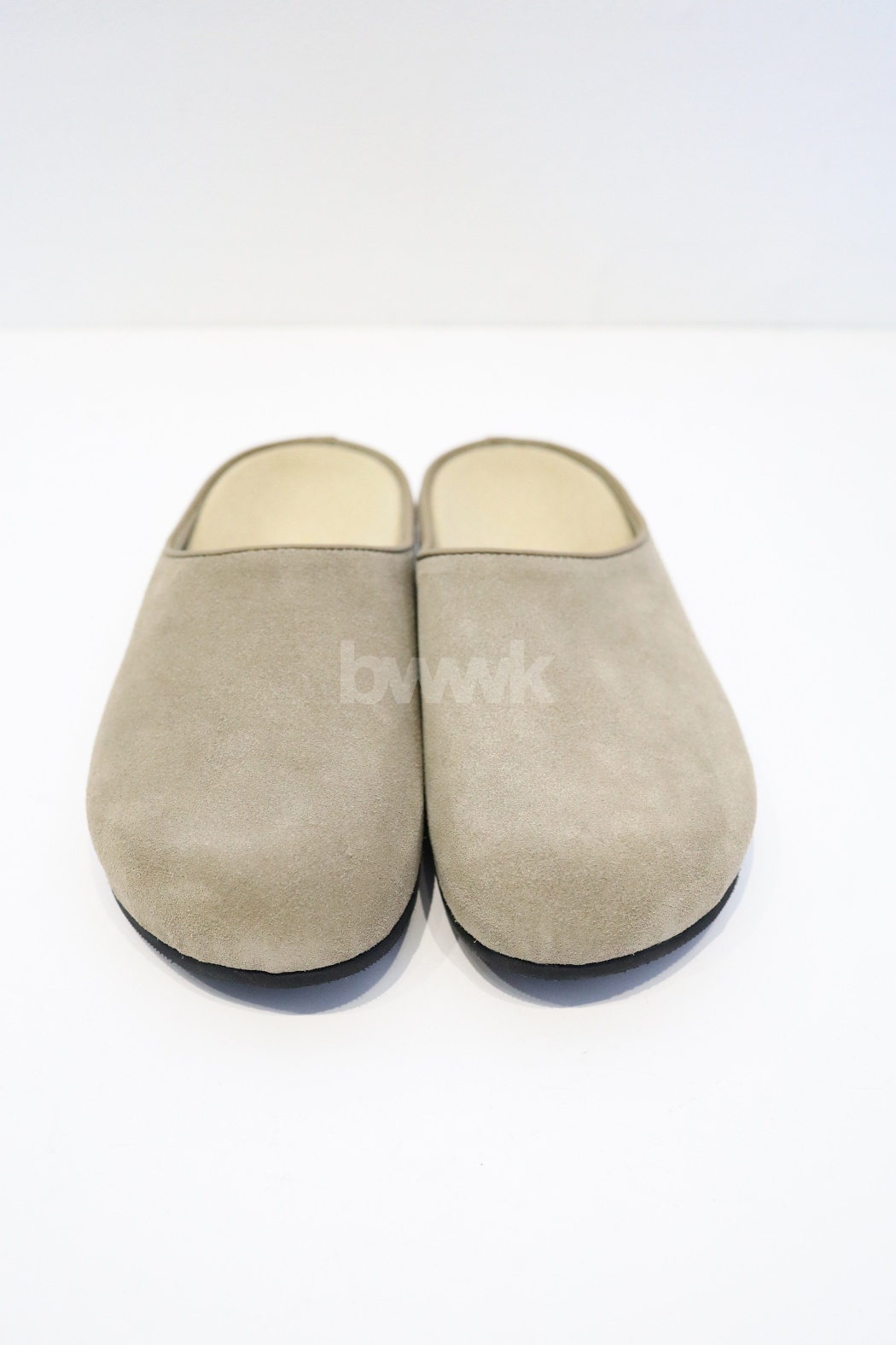 【穿拍樣品】絨面穆勒平底鞋