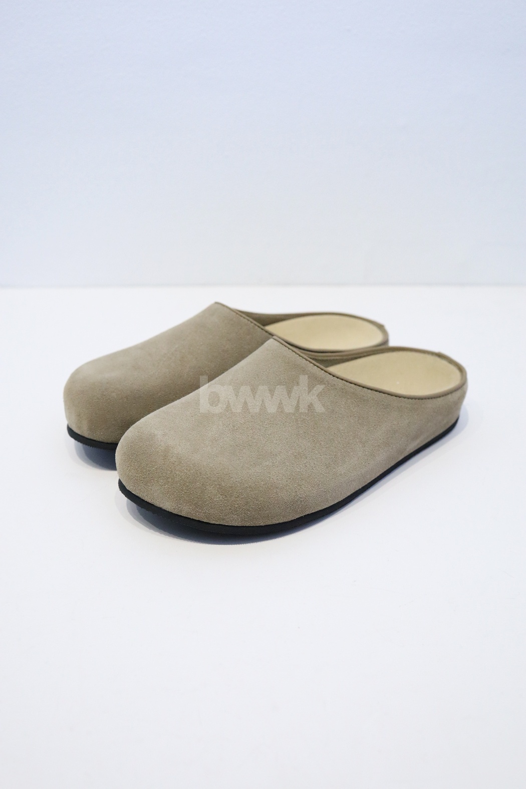 【穿拍樣品】絨面穆勒平底鞋