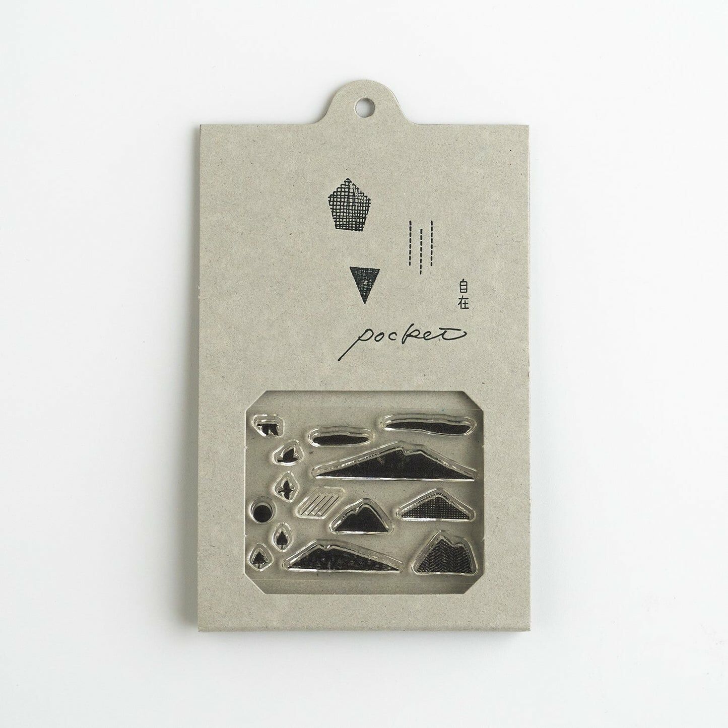 水縞 自在水晶印章 Pocket｜山與鳥｜JAPAN