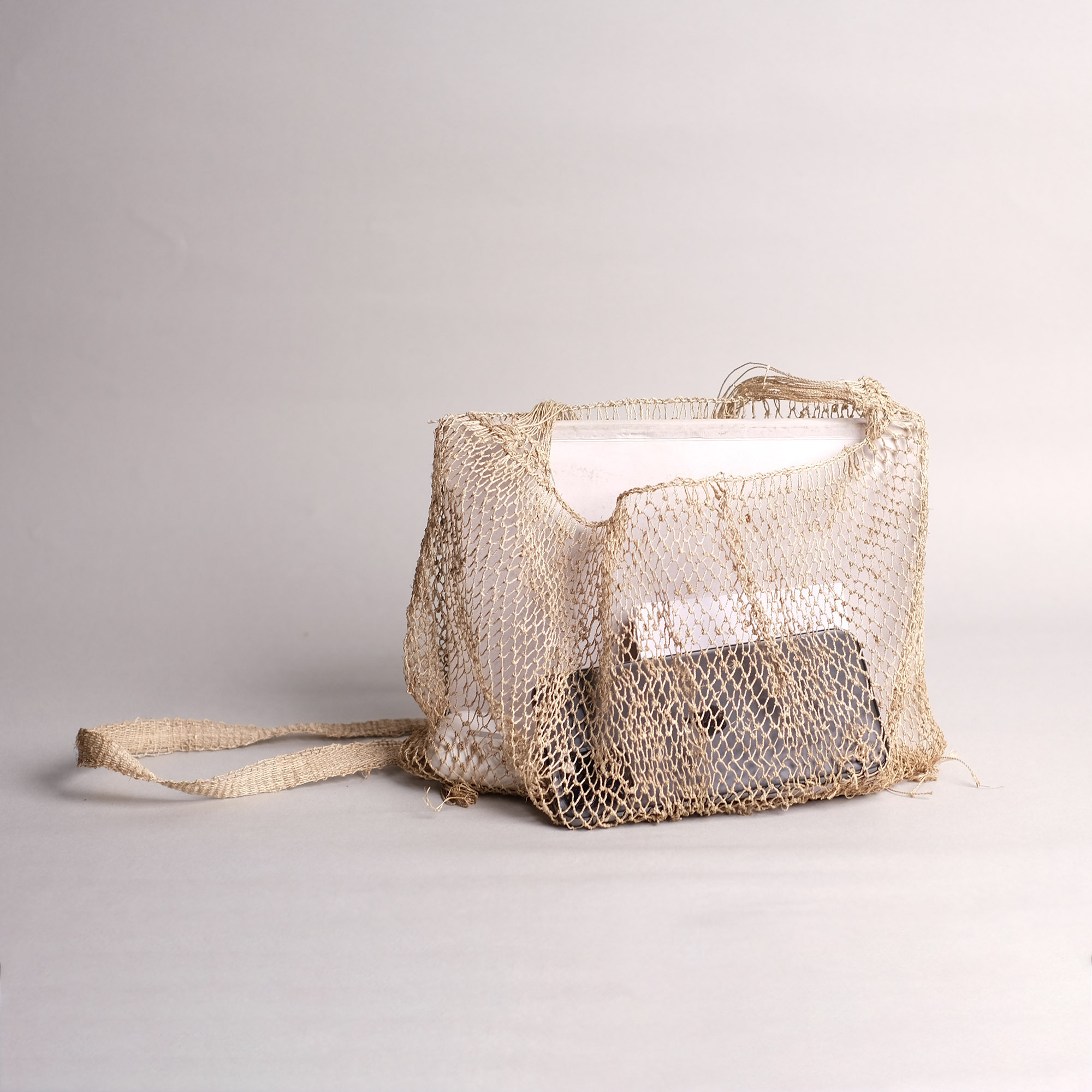 手織｜Khmu 藤蔓編織 - 斜背包 - 中｜寮國