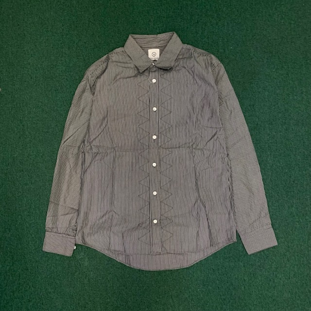 VISVIM NEZ PEACE SHIRT L/S (( USED S )) 新品同樣 - BLACK STRIPE SIZE S IN STOCK NOW (現貨發售中)