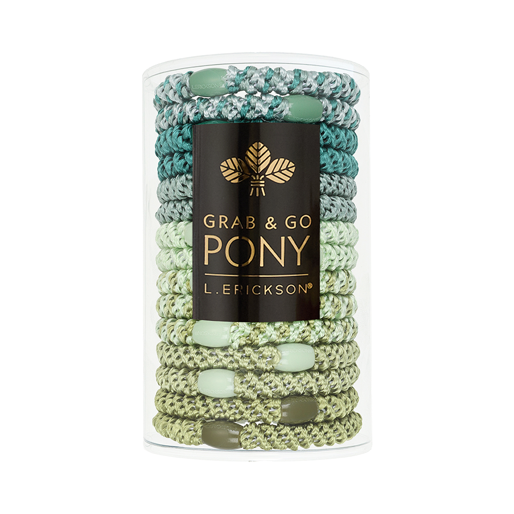 L. ERICKSON 彈力髮圈桶15入-粗版〈蘆薈翠綠〉