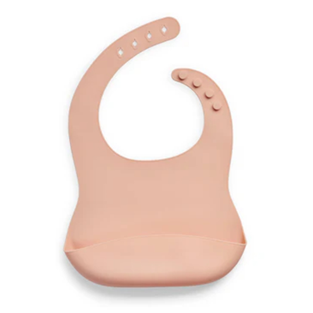 荷蘭Jollein 矽膠圍兜-Pale Pink