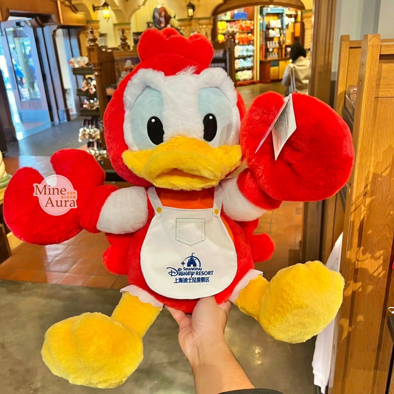米奇樂享上海系列 唐老鴨 Donald 小龍蝦造型 娃娃 玩偶 -上海迪士尼樂園