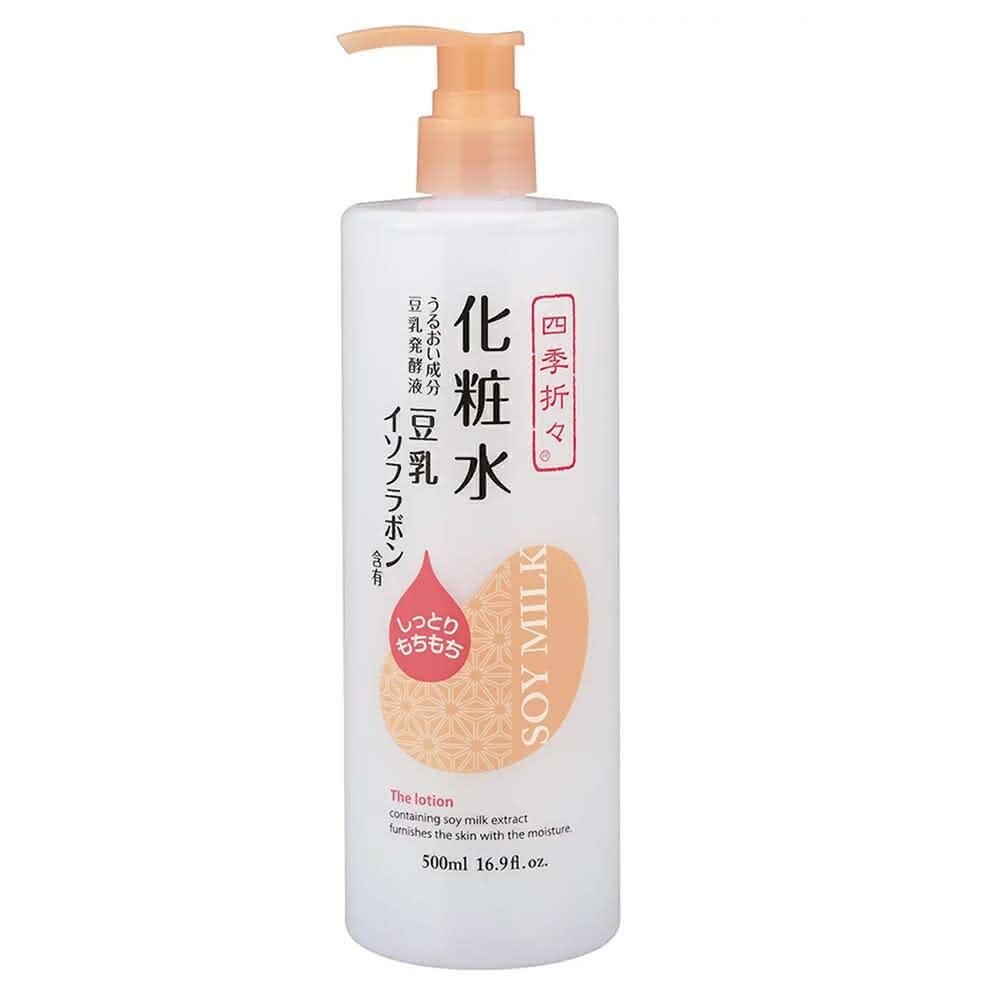 日本 熊野油脂 KUMANO 四季應時豆乳化 妝水500ML