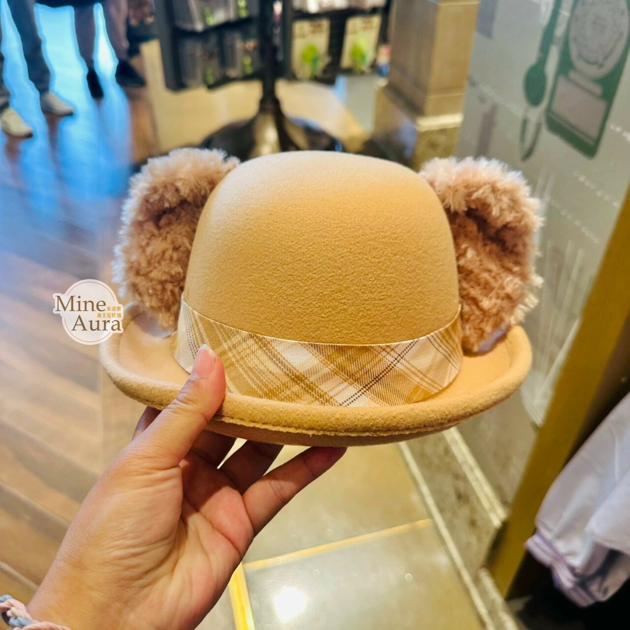 學院風系列 達菲 Duffy 立體耳朵 造型 小圓帽 帽子 -上海迪士尼樂園