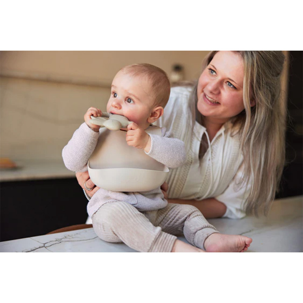 荷蘭Jollein 矽膠圍兜-Nougat