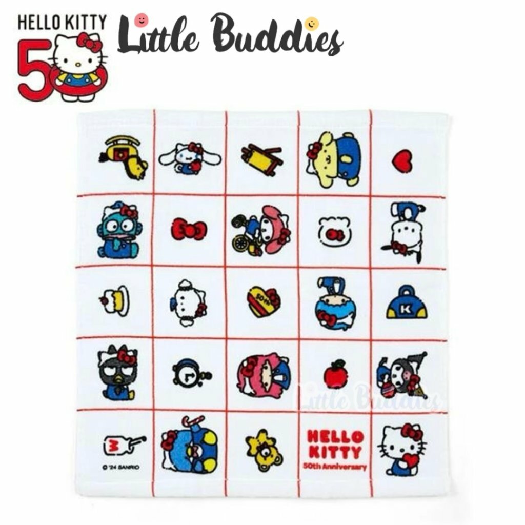 日本 Sanrio Hello Kitty 50周年 朋友慶祝系列 方巾