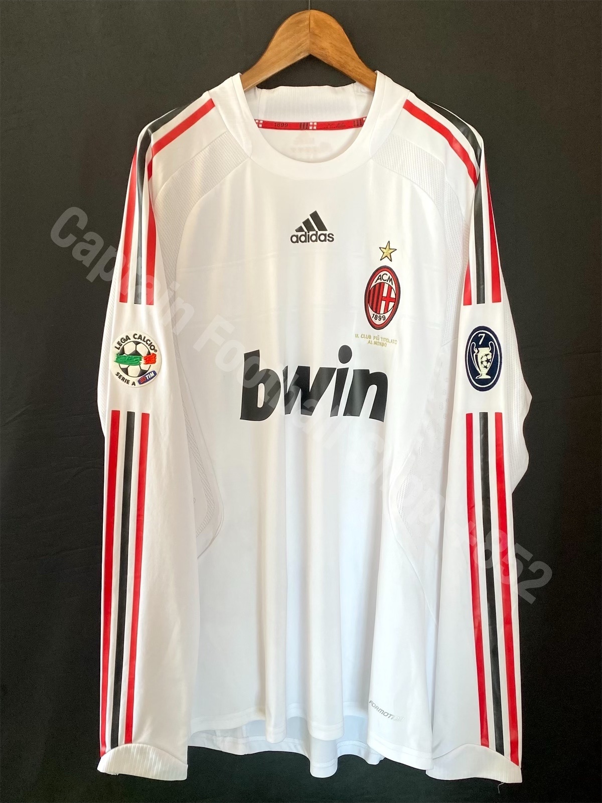 (Match Issue) AC Milan 2008-2009 Adidas L/S Away Match Issue Shirt #32 BECKHAM