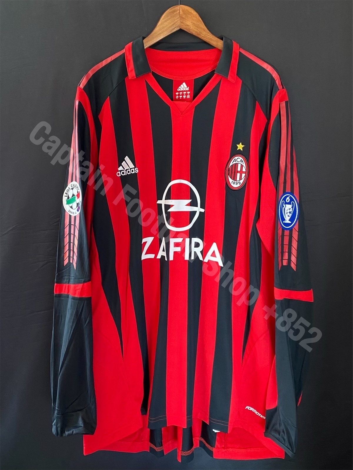 (Match Issue) AC Milan 2005-2006 Adidas L/S Home Match Worn Issue Shirt #11 GILRADINO