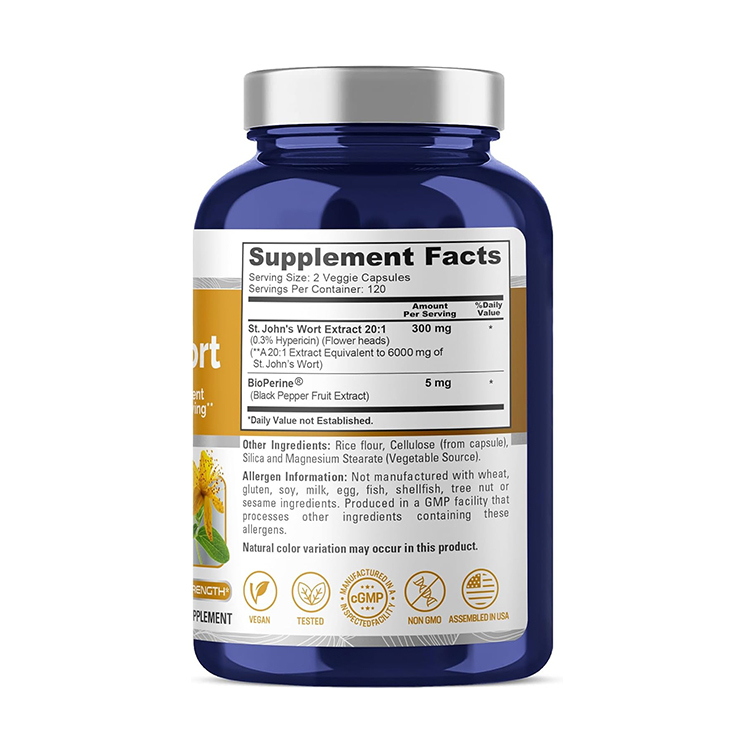 Nusapure St. John's Wort 6000 mg  with Bioperine   , 240 Veggie Capsules