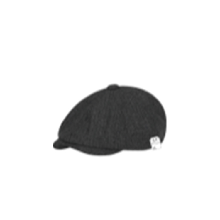 Herringbone newsboy hat｜Black｜Hong Kong Original Design