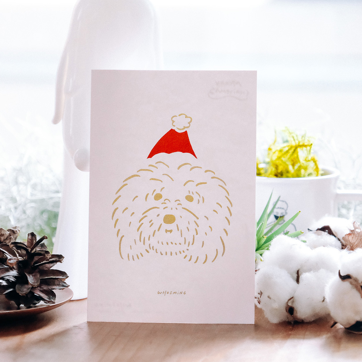 「XMAS DOG」聖誕卡片