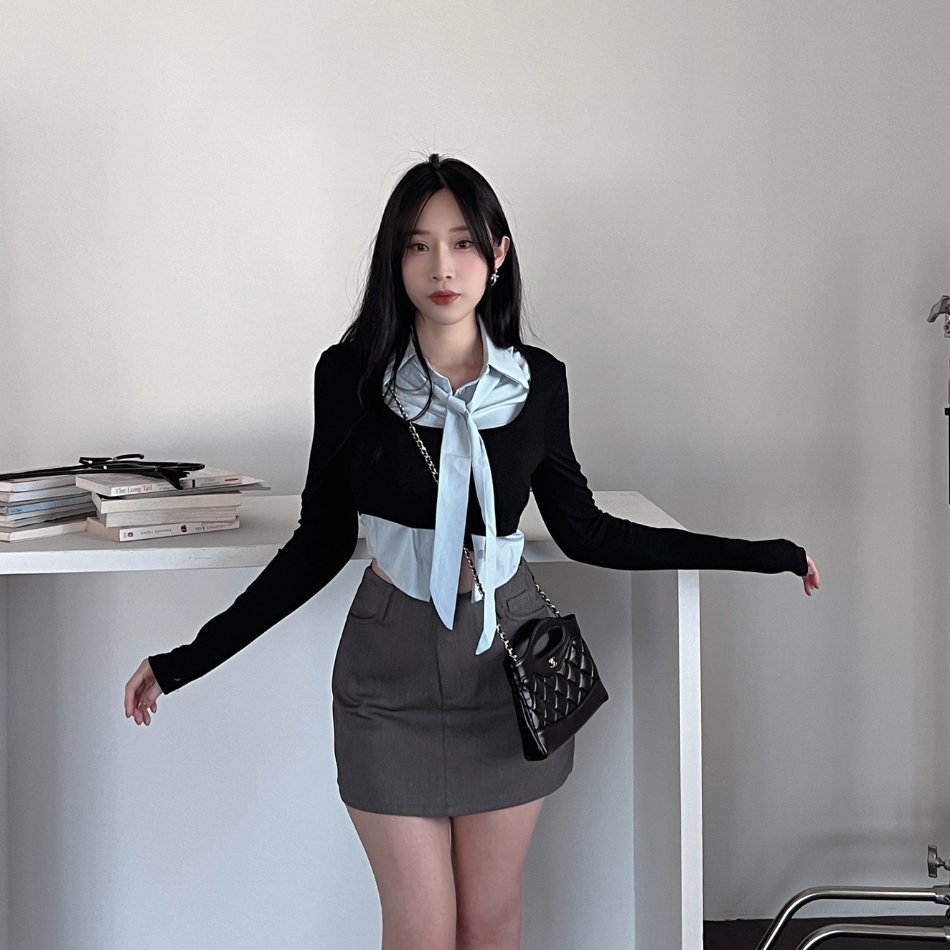【Miu系穿搭】DOMISS百搭西裝短裙 miu風 西裝褲裙(現貨)
