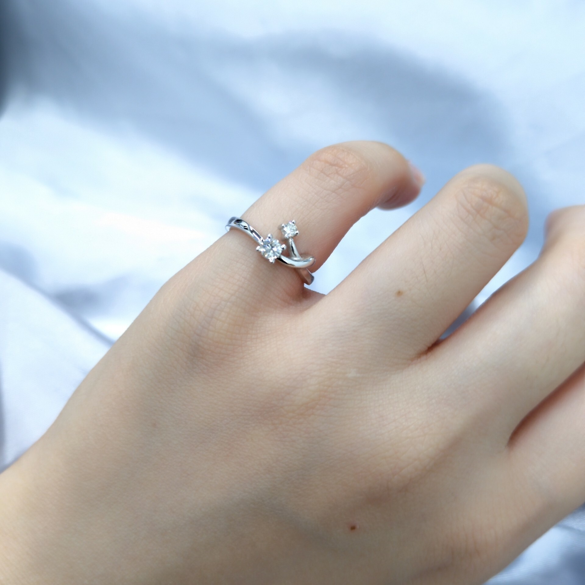 18K White Gold 0.13ct Diamond Ring