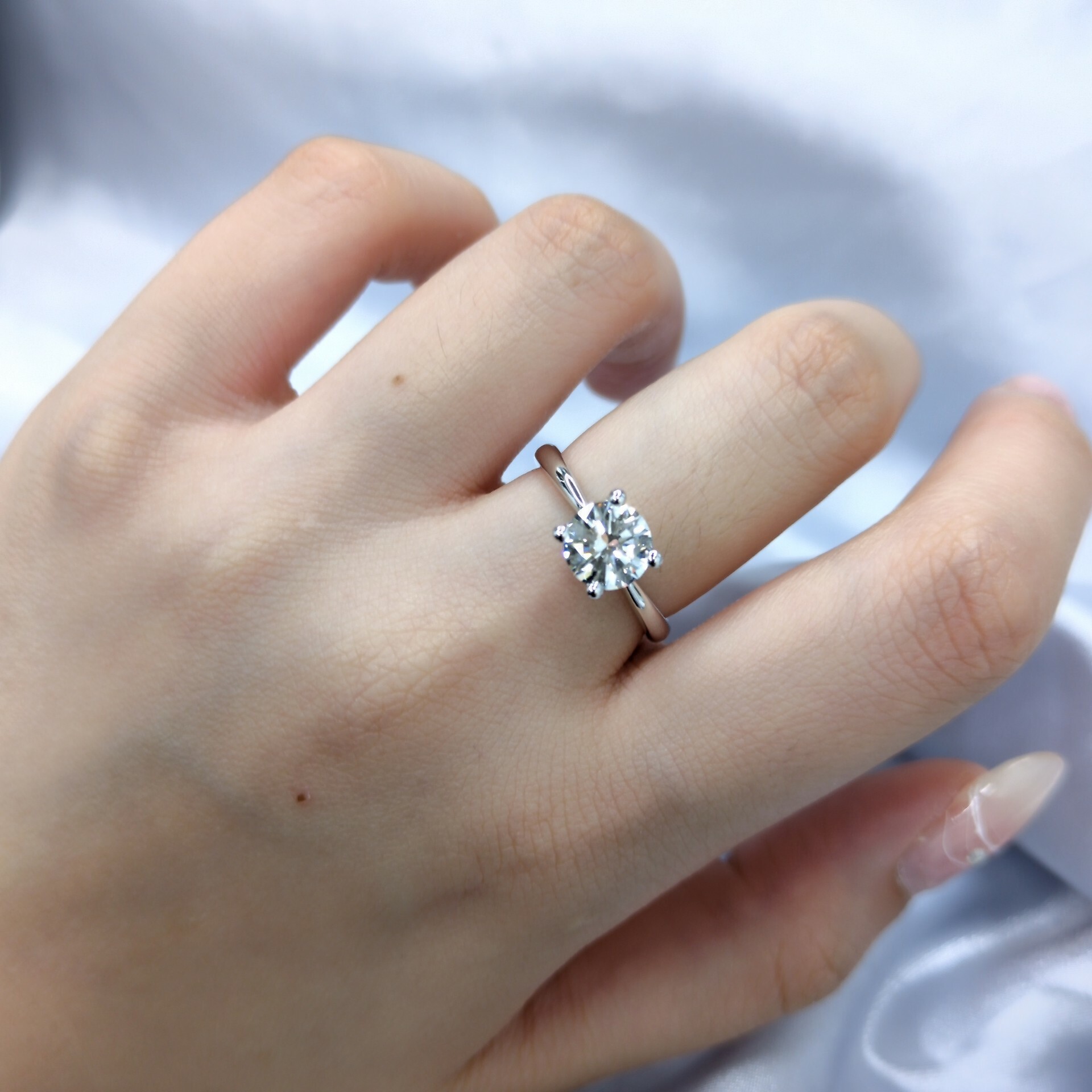 18K White Gold 1.19ct Diamond Ring