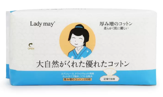日本LADY MAY 抽取式純棉洗臉巾（100 抽）