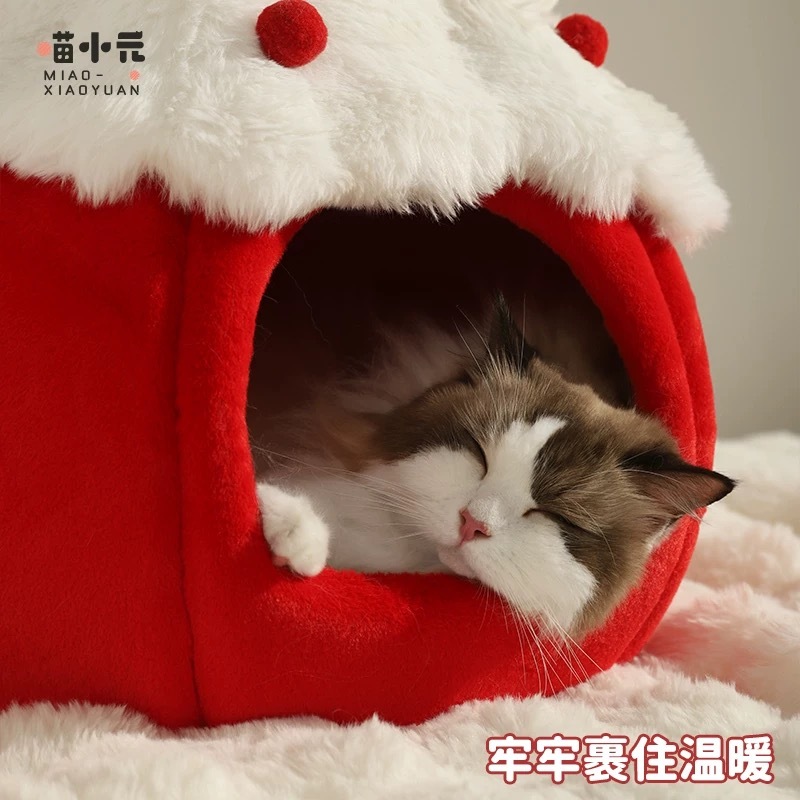喵小元 雪泡芙封闭式超级大猫窝