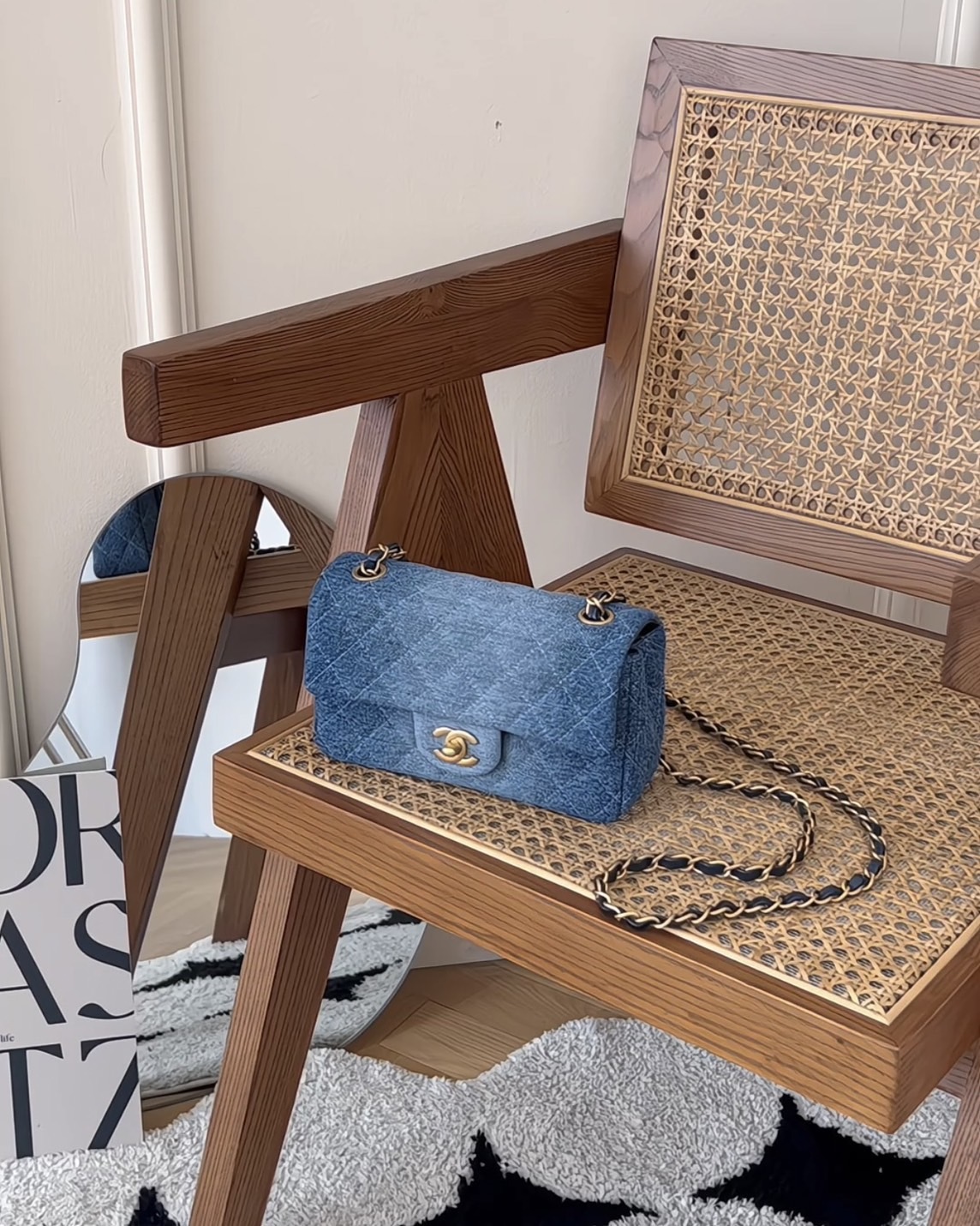 CHANEL｜CLASSIC FLAP MINI CF20 水洗牛仔漸層藍