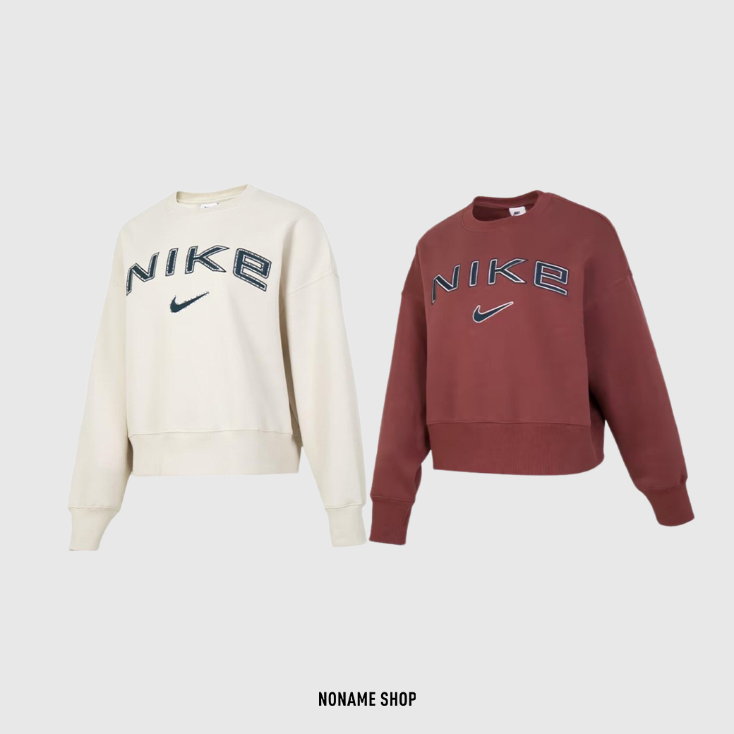 NIKE NSW 字母 LOGO 圓領 微短版 大學T 兩色 (女款)