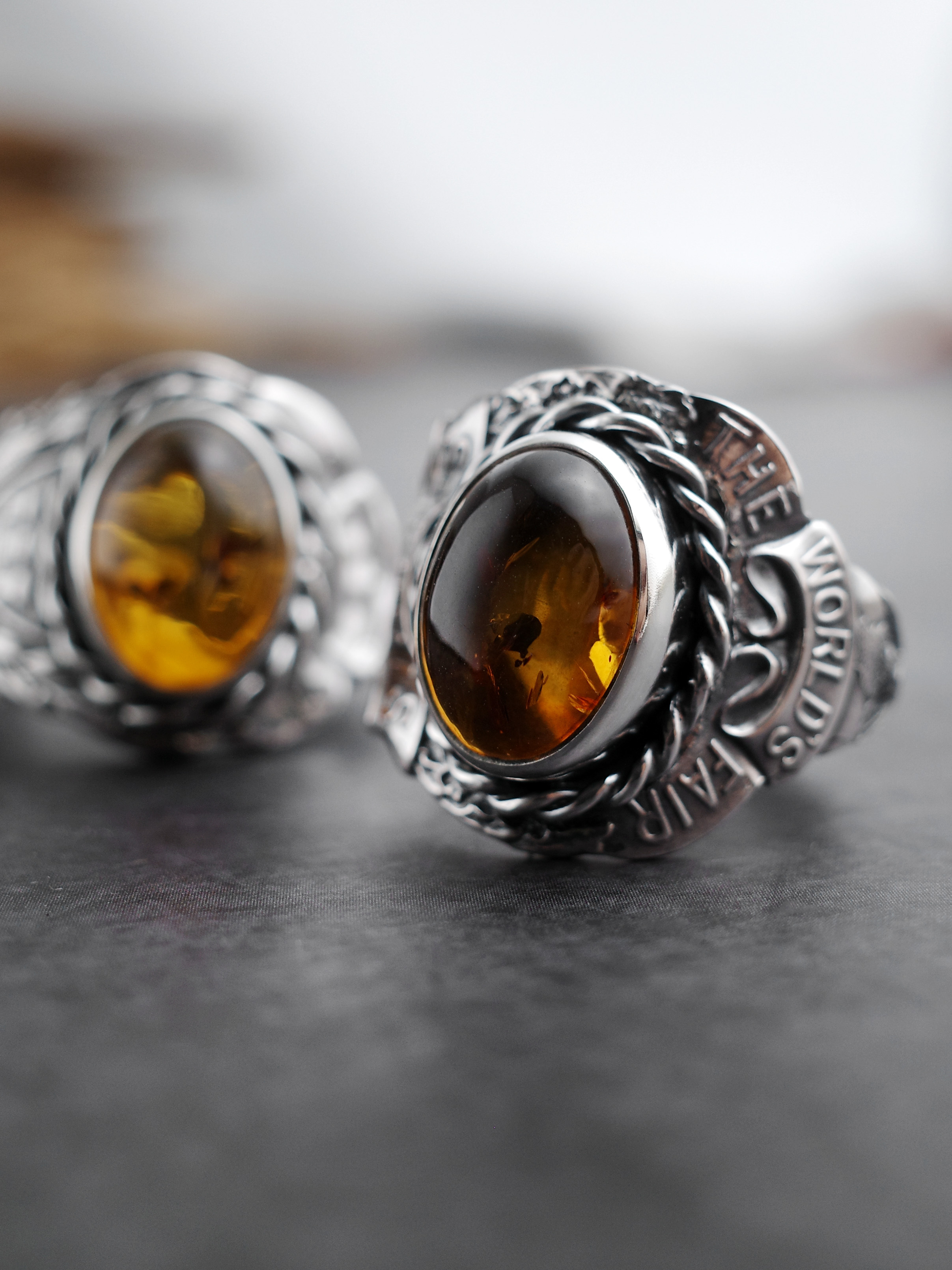 BLIND MAN TOGS 琥珀銀戒