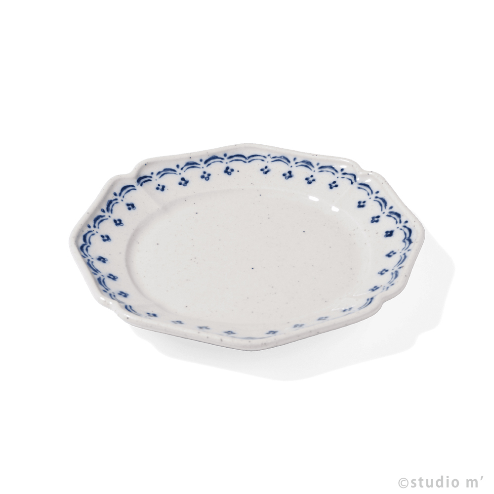 STUDIO M' - Vignette 繪付花邊圓盤 / 15cm / 吳須