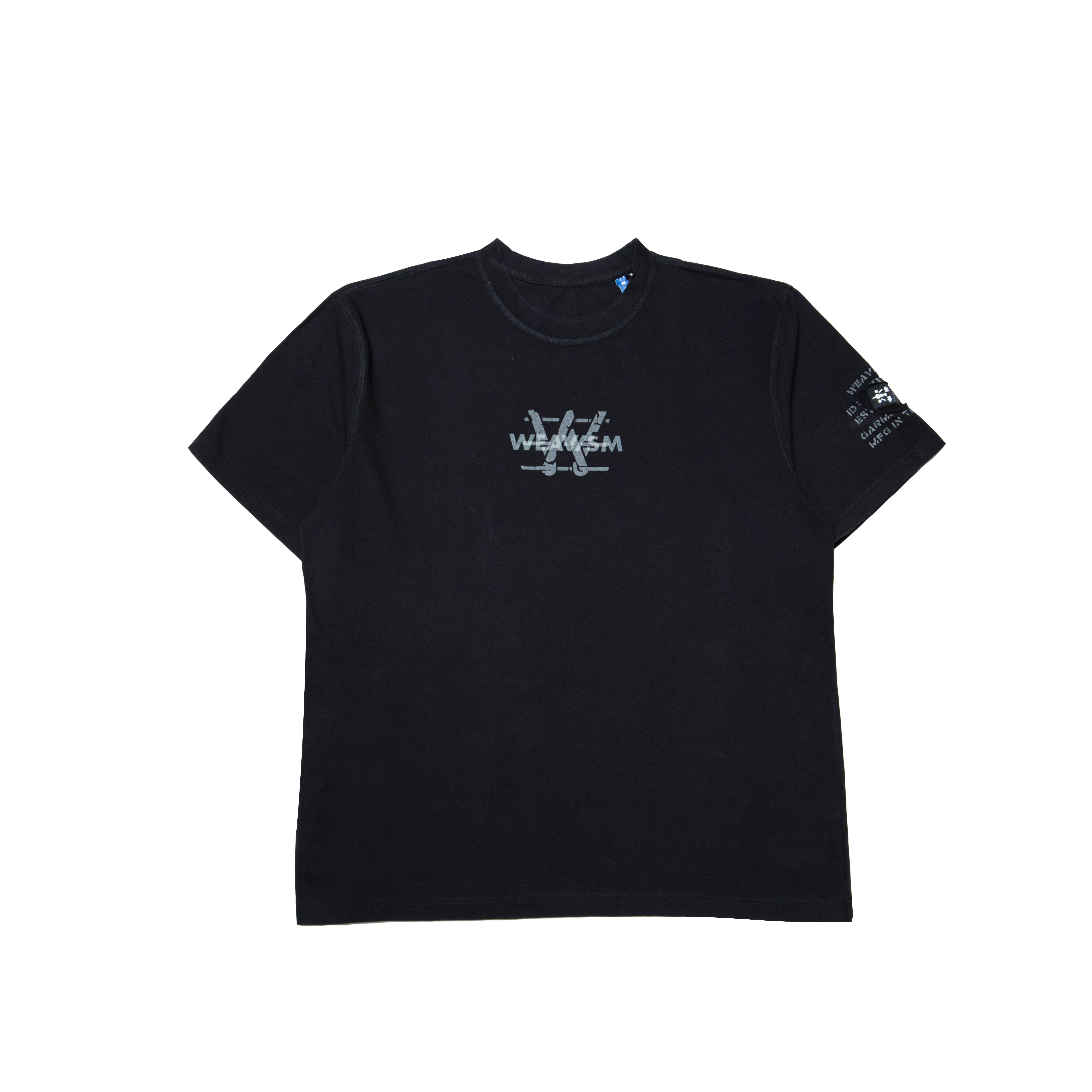 W疊字水印彈簧棉Tee-特種黑
