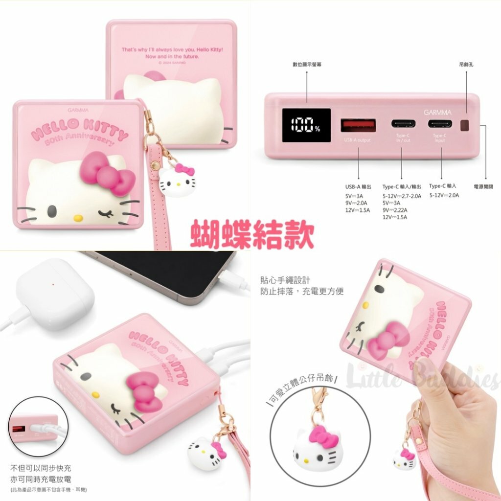 台灣 Sanrio Hello Kitty 50周年 數位顯示PD快速充電器