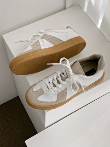 拼接麂皮日常運動休閒鞋