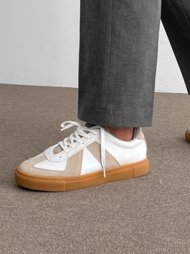 拼接麂皮日常運動休閒鞋