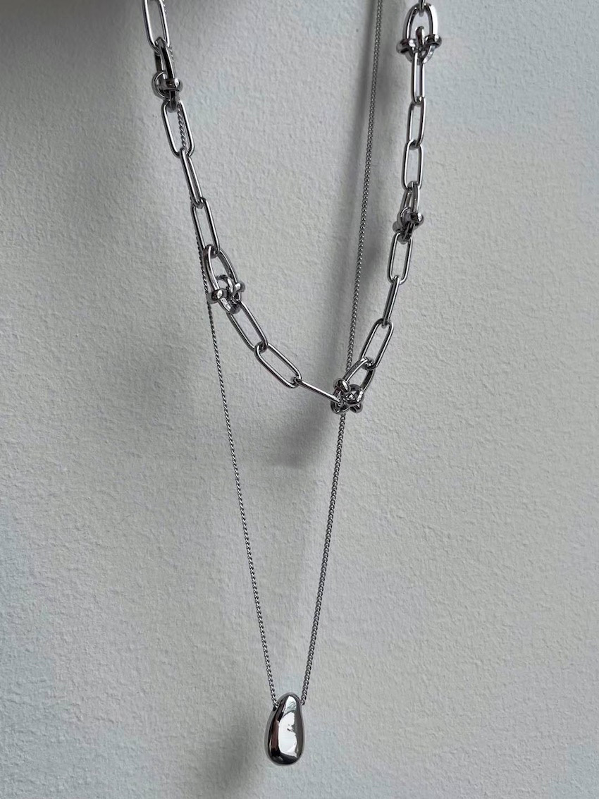 double layer pea chain necklace