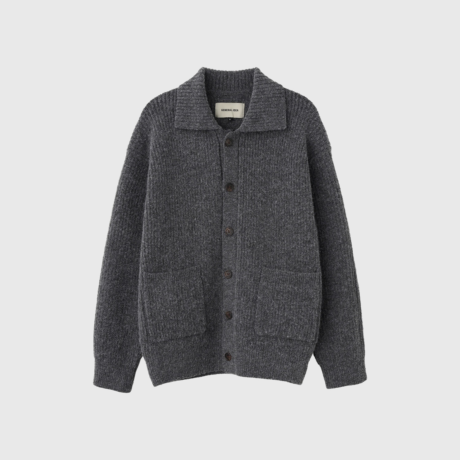 [GENERAL IDEA] WOOL HACCI COLLAR CARDIGAN