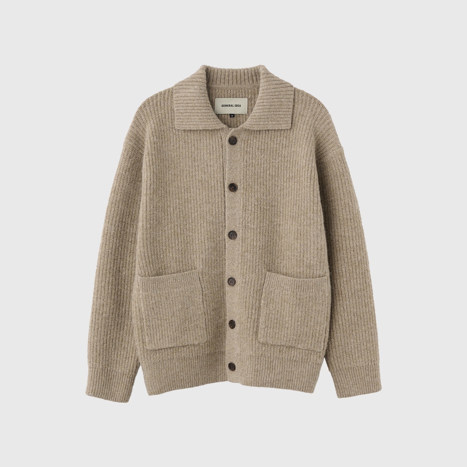 [GENERAL IDEA] WOOL HACCI COLLAR CARDIGAN
